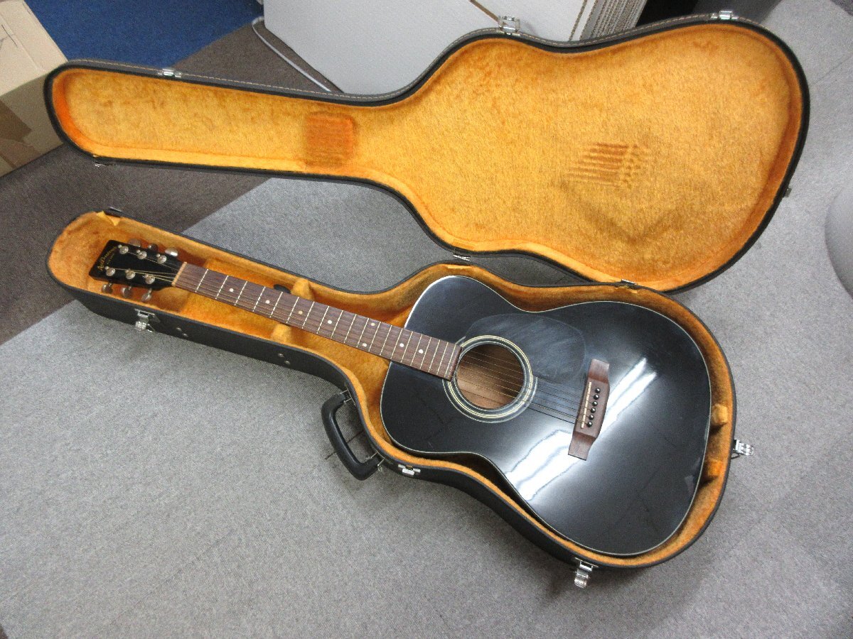 ARIA Dreadnought EST 1956 アリア ドレッドノート アコースティックギター アコギ 弦楽器 楽器 ギター 黒 ハードケース付_画像1
