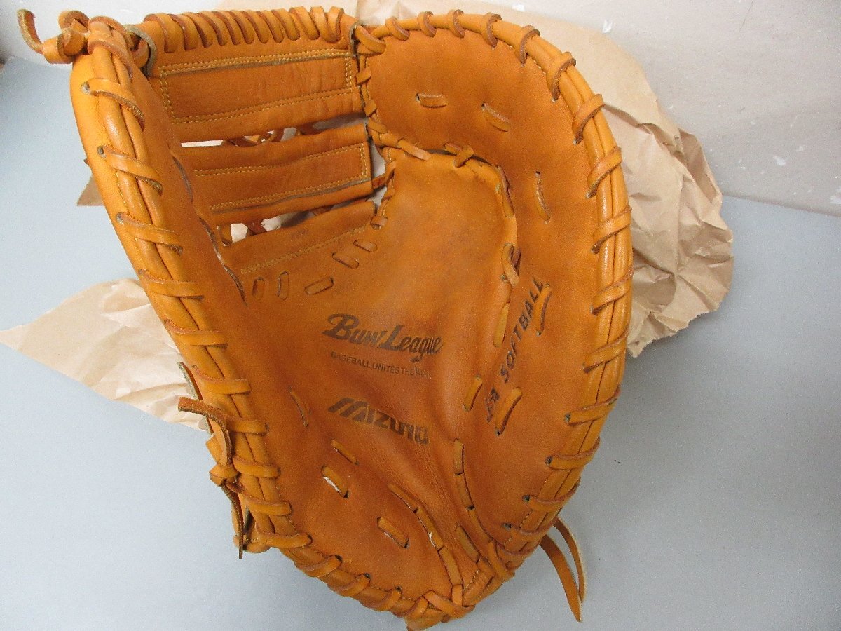 Mizuno Mizuno view Lee g for general adult size First mito softball glove STEERSOFT Buw League right profit . guarantee type belt attaching 