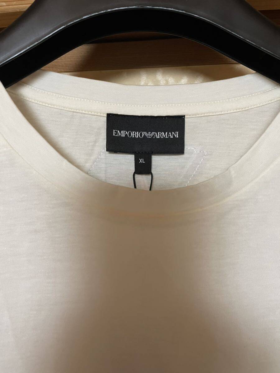 新品 XL エンポリオアルマーニ tシャツ ホワイト 半袖 カットソー emporio armani racing レーシング giorgio ジョルジオ 車 カー タグ付き_画像2