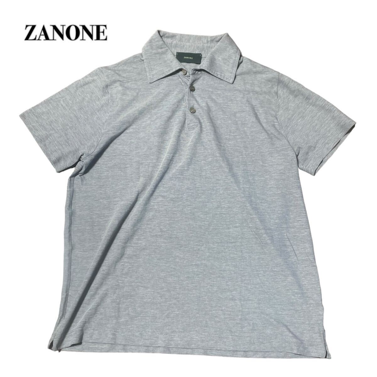 ZANONE ザネーノ ポロシャツ 半袖 グレー 46 M