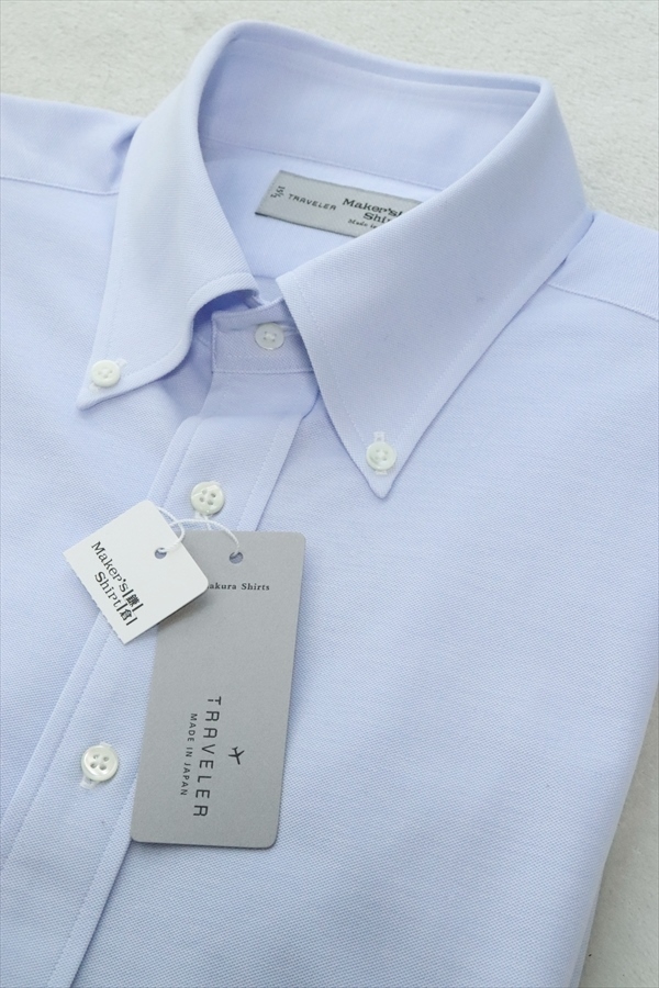 未使用 makers shirt 鎌倉 メーカーズシャツ メンズ BD ドレスシャツ 39 ブルー_画像2