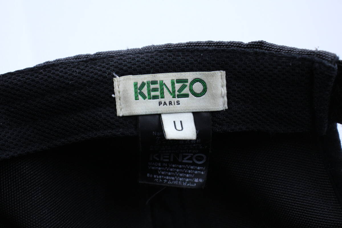  хорошая вещь *R02 KENZO Kenzo шляпа колпак Tiger вышивка Baseball колпак F855AC301F20 размер :U черный модный мелкие вещи размер регулировка возможно 