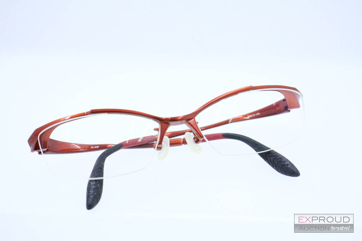 良品★F29 眼鏡市場 i-ATHLETE アイアスリート IA-408 メガネ メガネフレーム レッド×ブラック 56□17-140 度入り_画像1