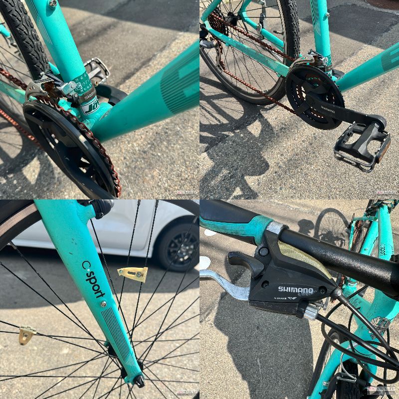 中古品★EOOAROO BIANCHI C sport スタイリッシュなデザイン 抜群の走行性能 MATTER CELESTE CK16 37-622 インチ28×1-5/8×1-3/8 700×35C_画像9