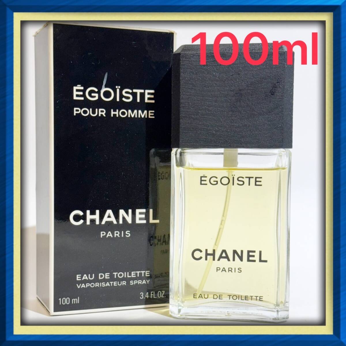 CHANELシャネル★EGOISTE POUR HOMME ★エゴイスト プールオム オードゥトワレット100ml★残量多_画像1