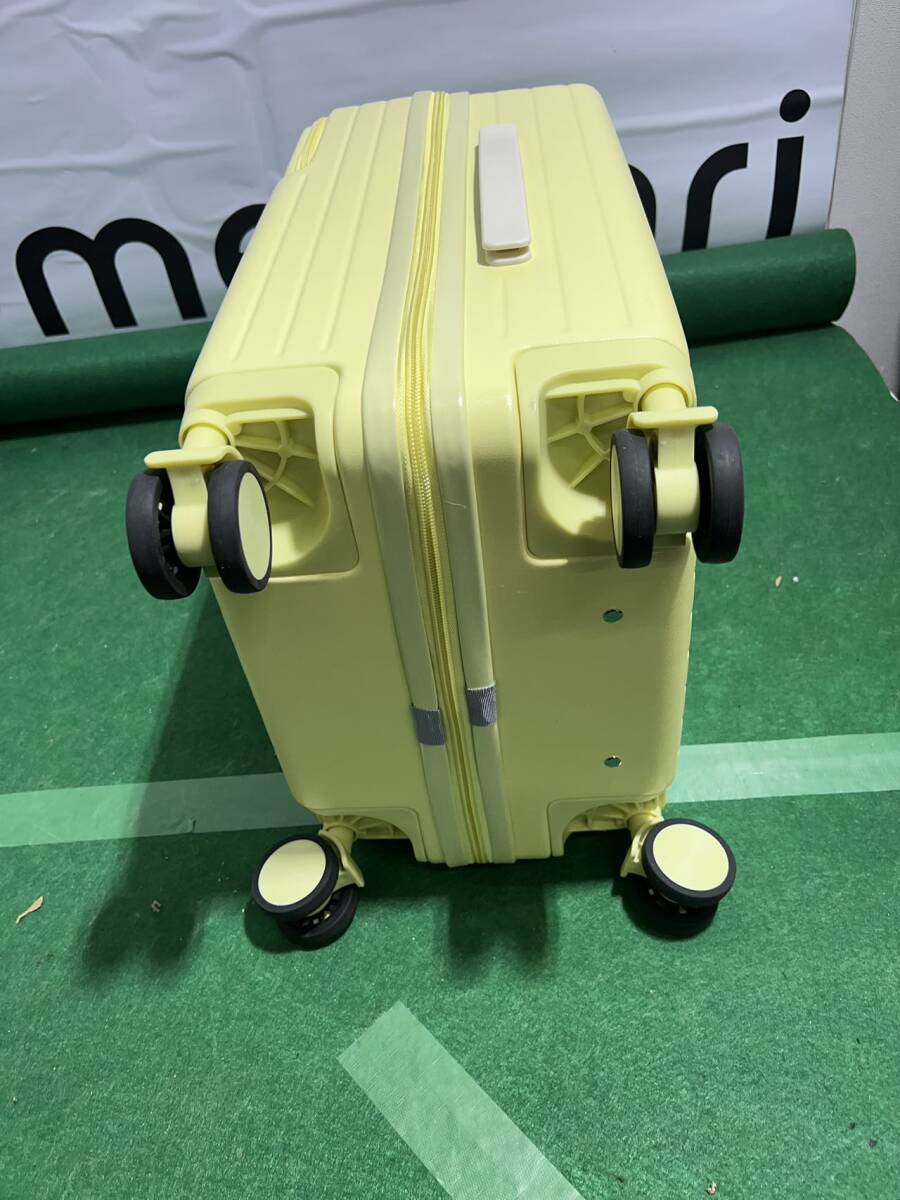  front opening suitcase USB port attaching Carry case S size color yellow sc110-20-YL