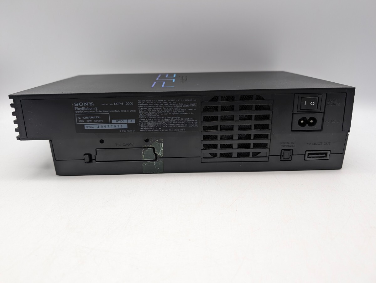 動作品 PS2 本体 箱 コントローラーメモリーカード 説明書 セット SONY ソニー PlayStation2 SCPH-10000 プレステ2 ブラック 黒 BLACK_画像5