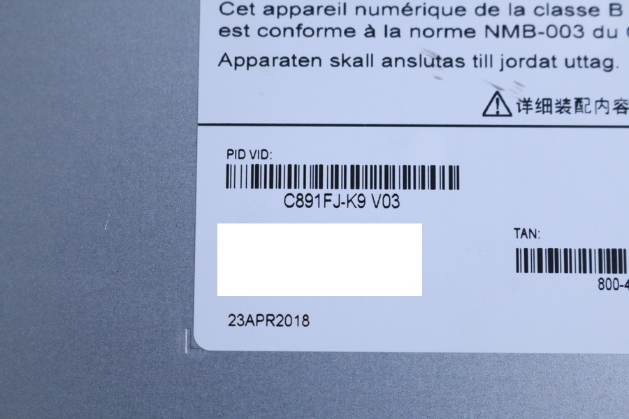 Yahoo!オークション - 【シスコ CISCO C891FJ-K9 V03】サービス Yahoo!オークション - 【シスコ CISCO C891FJ-K9 V03】サービス