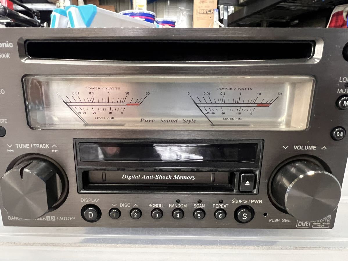  редкостный CQ-VX5500K Panasonic Panasonic аудио CD MD панель б/у 