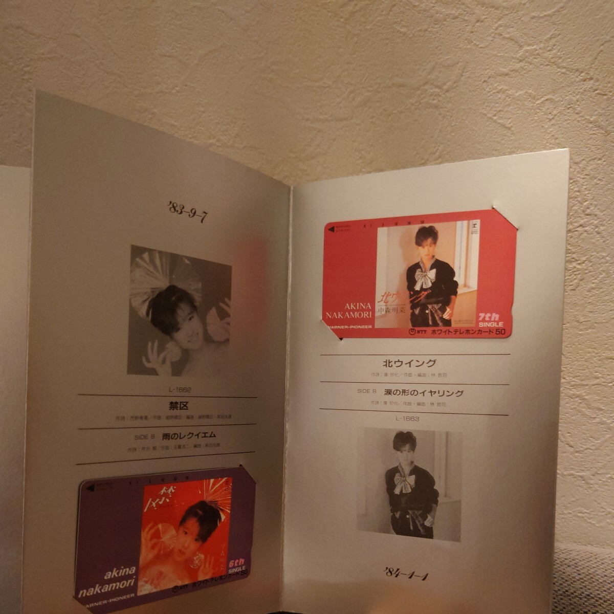 コレクション 未使用 中森明菜 テレホンカード AKINA NAKAMORI Card Exhibition 1982～1987 50度数×18枚 テレカ コレクションの画像4