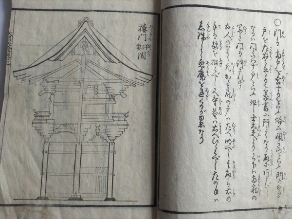 【増補　大匠雛形　巻二のみ】　門塀部　刊行年不明　江戸和本_画像3