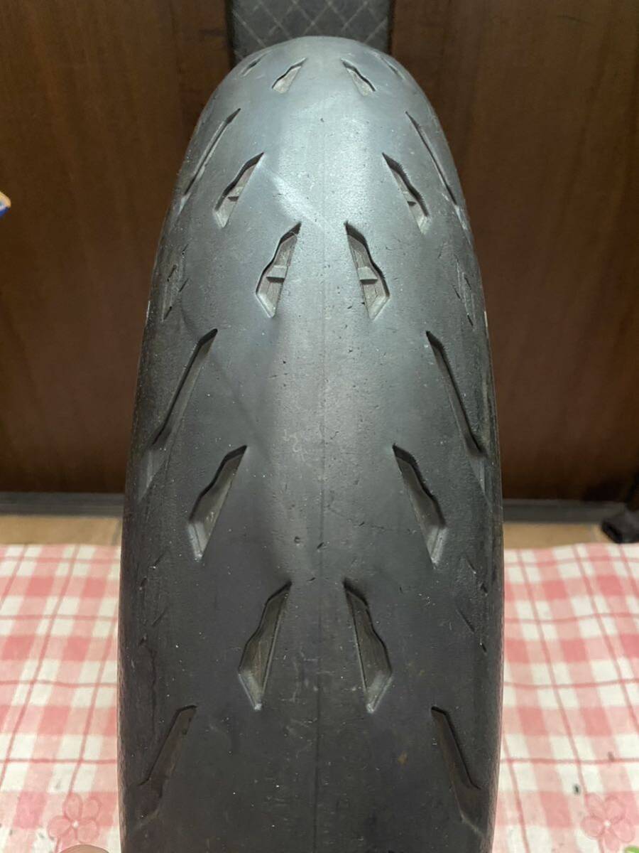 中古MCタイヤ MICHELIN 2CT power5 120/70ZR17 ミシュラン パワー5 120 70 17 1419 K4646_画像1