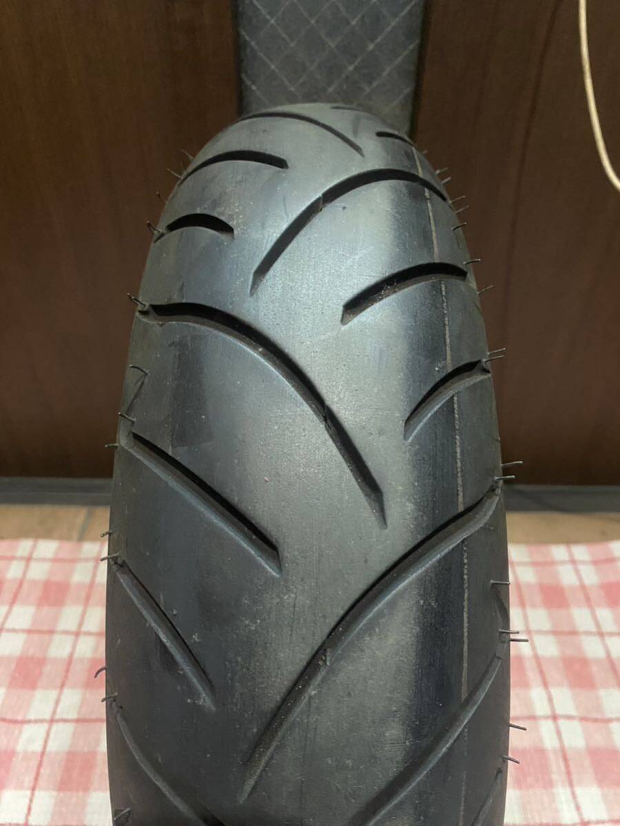 中古MCタイヤ バリ山 DUNLOP SCOOTSMART 120/70-12 ダンロップ 120 70 12 3820 K4689_画像1