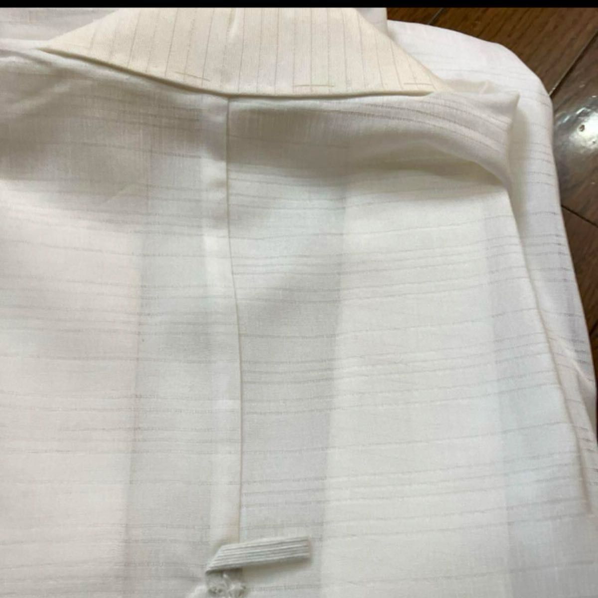 26 中古　洗える　長襦袢　単　化繊　綿　手縫い　柔らかなサラサラ生地　裄65(前24後ろ32)丈122