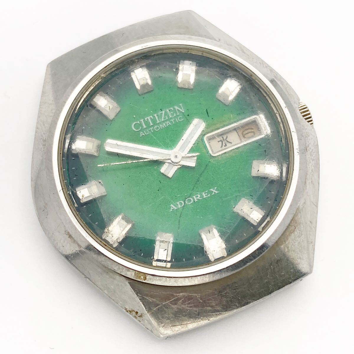 稼働品 CITIZEN シチズン 4-385047K ADOREX アドレックス AUTOMATIC 自動巻 デイデイト alpひ0306_画像1