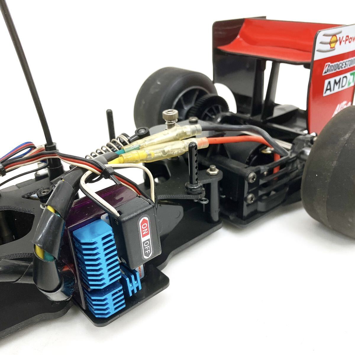 TAMIYA タミヤ 1/10 電動RC フェラーリ F60 F104シャーシ 組立て完成品 ラジコン 本体 箱付 alp川0227の画像6