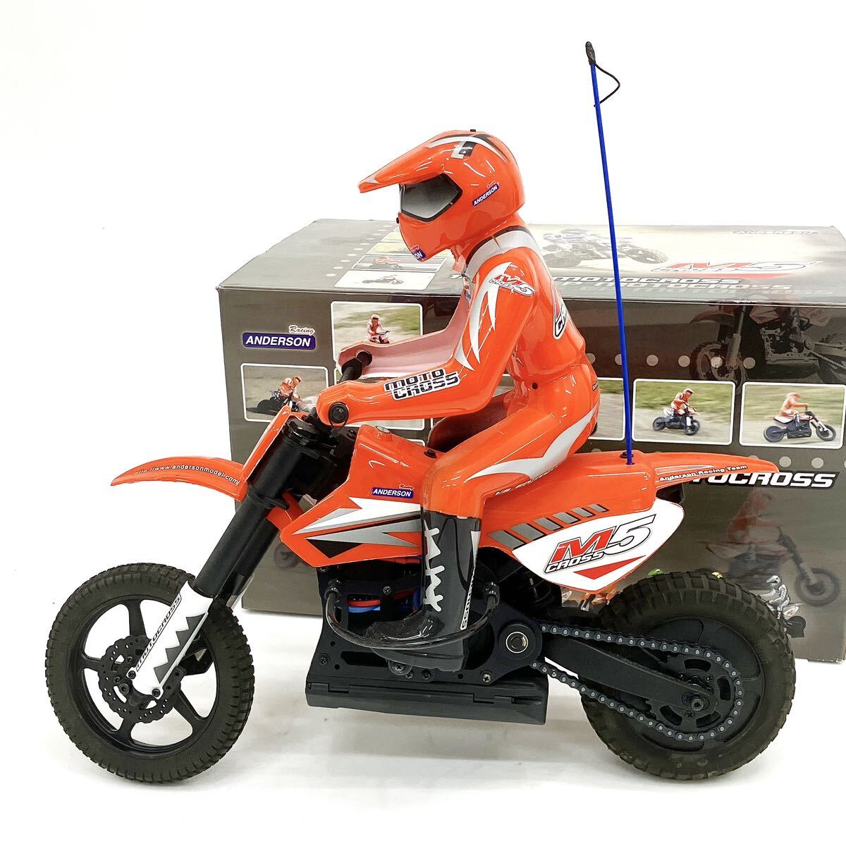 ANDERSON M5 CROSS 1/5 EP モトクロス バイク ラジコン おもちゃ 箱付き alp川0227の画像3