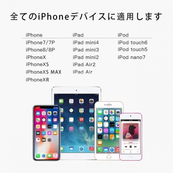 【新品】lightning ライトニング アダプター 急速充電 3.5ｍｍ イヤホン 変換ケーブル 2in1 音楽再生 iPhone 7 / 8 / X / XS / XS / XR_画像5