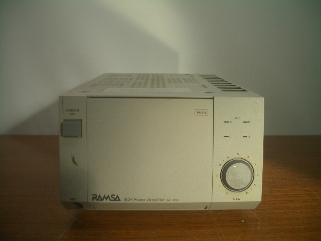 ◆Panasonic　RAMSA ラムサ　4チャンネル パワーアンプ　WA-M50　通電確認済　①　　_画像2