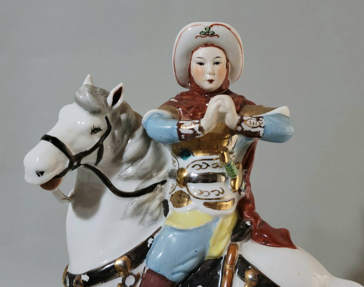 古美術柳　時代唐物 彩色 平陽公主騎馬像「中国製造　made in china」　　_画像5