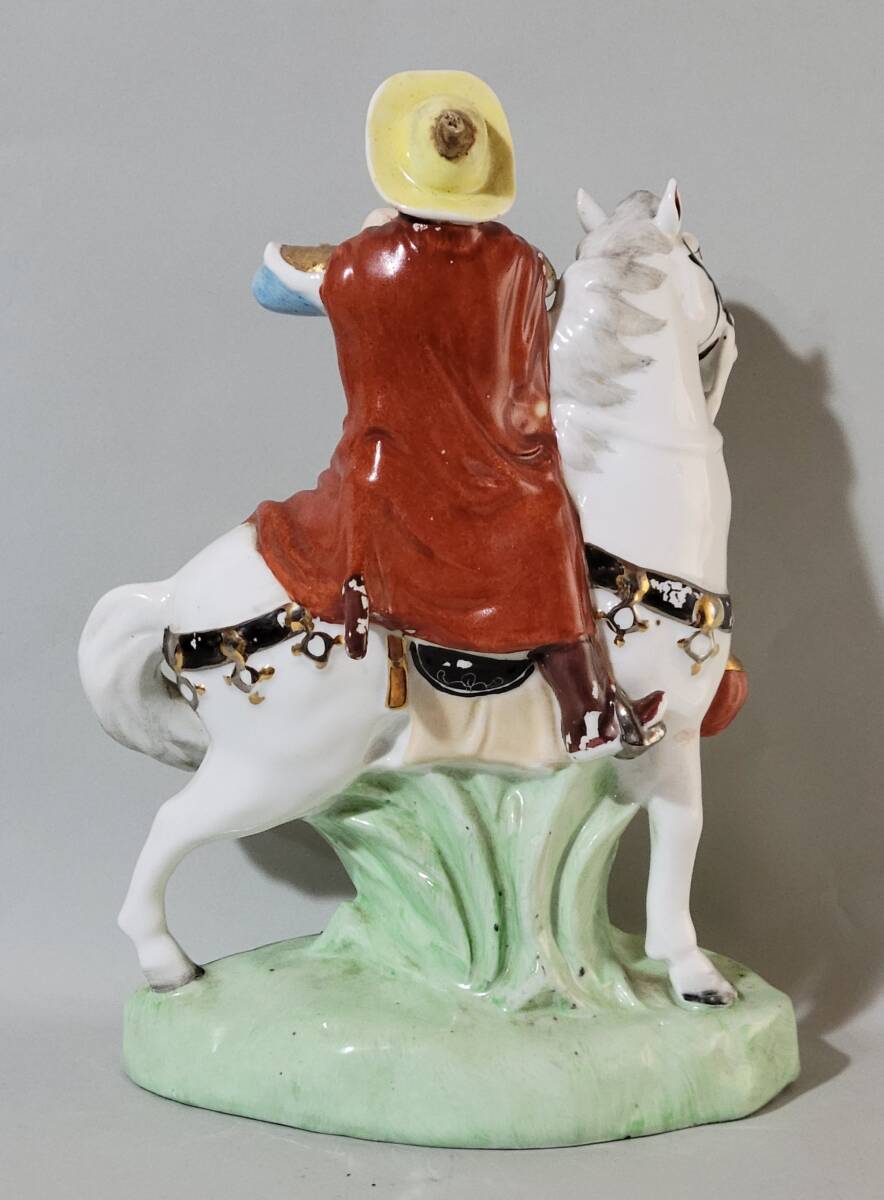 古美術柳　時代唐物 彩色 平陽公主騎馬像「中国製造　made in china」　　_画像3
