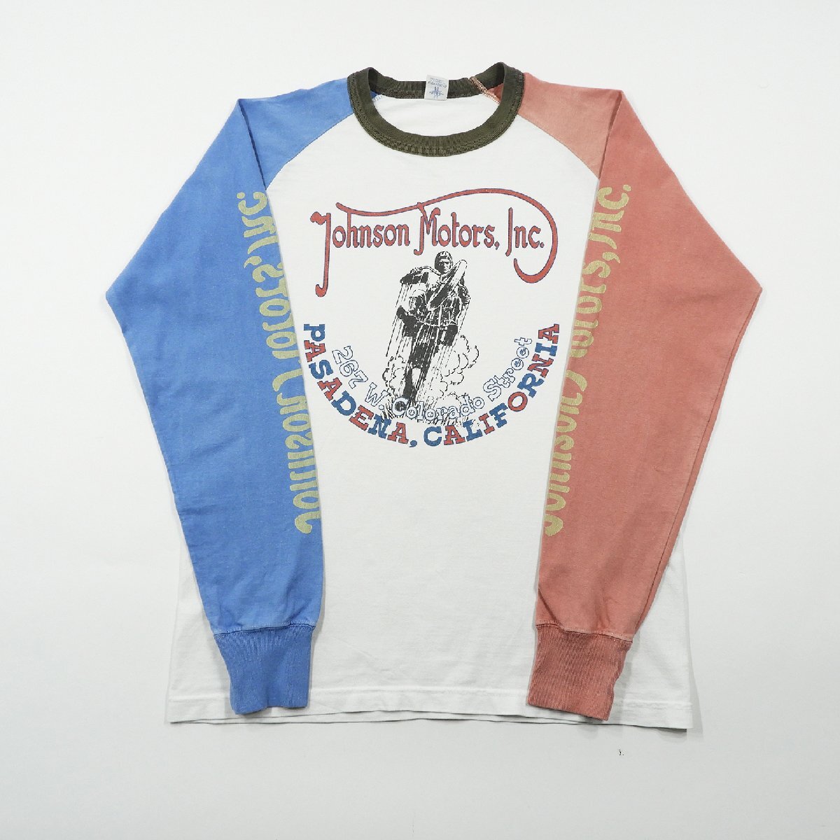 TOYS McCOY トイズマッコイ 長袖 Tシャツ Johnson Motors size M #17342 アメカジ ジョンソンモータース ラグラン プリント_画像1