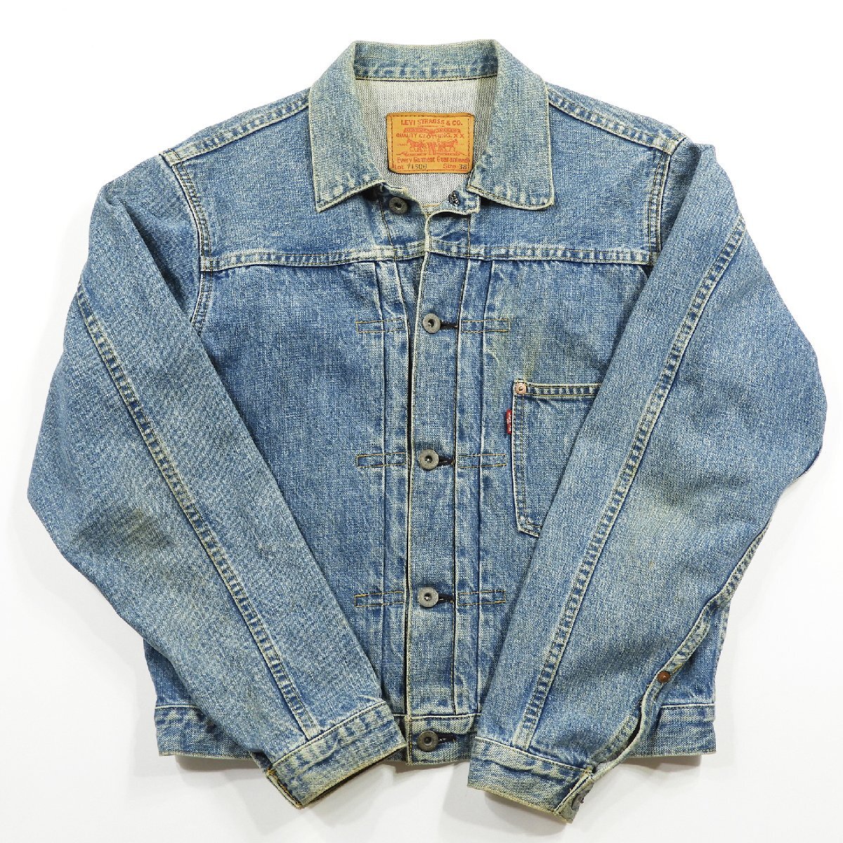 90's LEVIS リーバイス 71506 デニムジャケット 大戦モデル 復刻 日本製 size 38 #17594 オールド ヴィンテージ 1st ファースト BIGE_画像1