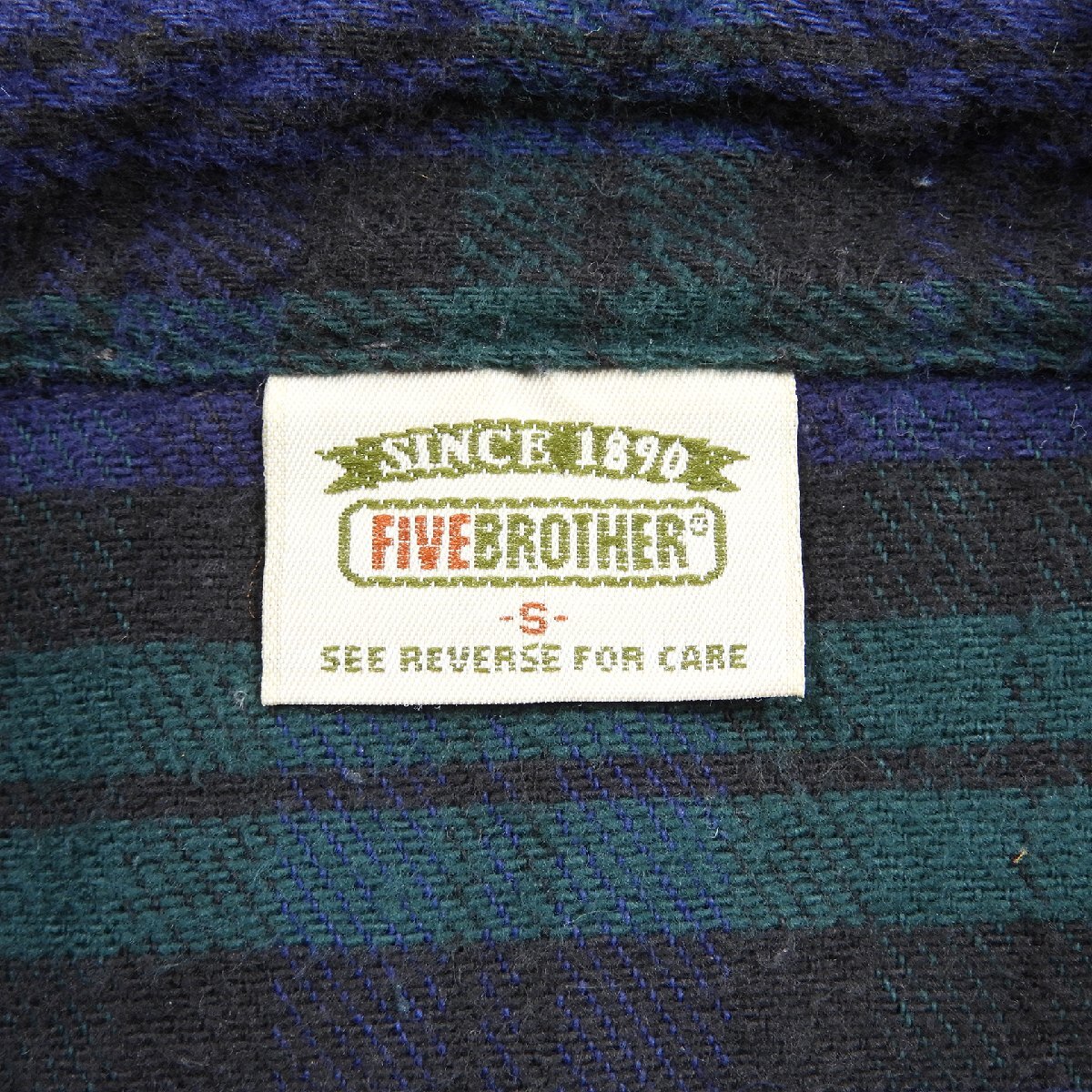 FIVE BROTHER ファイブブラザー ヘビーネルシャツ チェック Size S #17727 アメカジ ワーク カジュアル_画像3