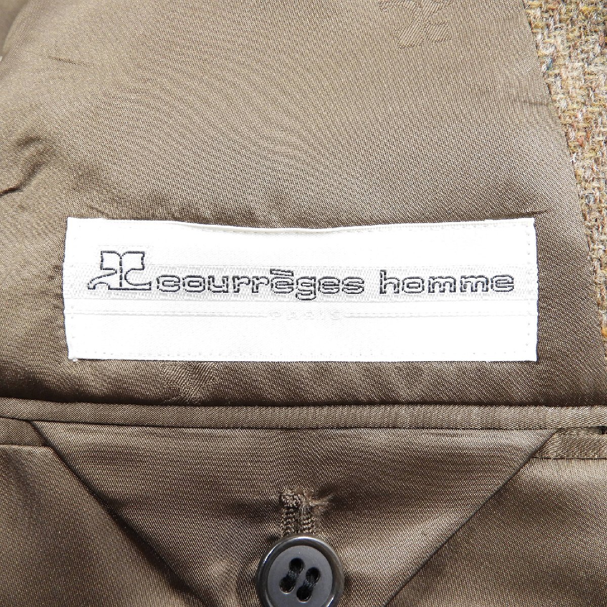 courreges homme クレージュオム ツイードジャケット #17845 アメカジ ビジネス きれいめ ウール テーラードジャケット_画像3