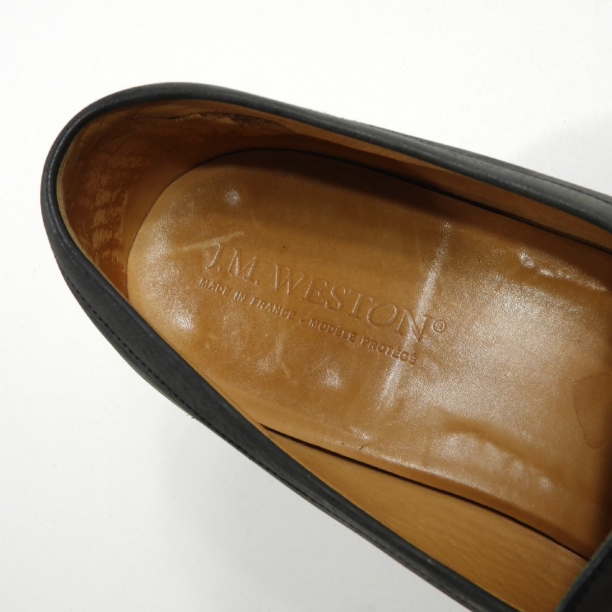 J.M.WESTON J M талия n Loafer n задний кожа size 8 1/2 D #17874 монета Loafer кожа обувь бизнес красивый .