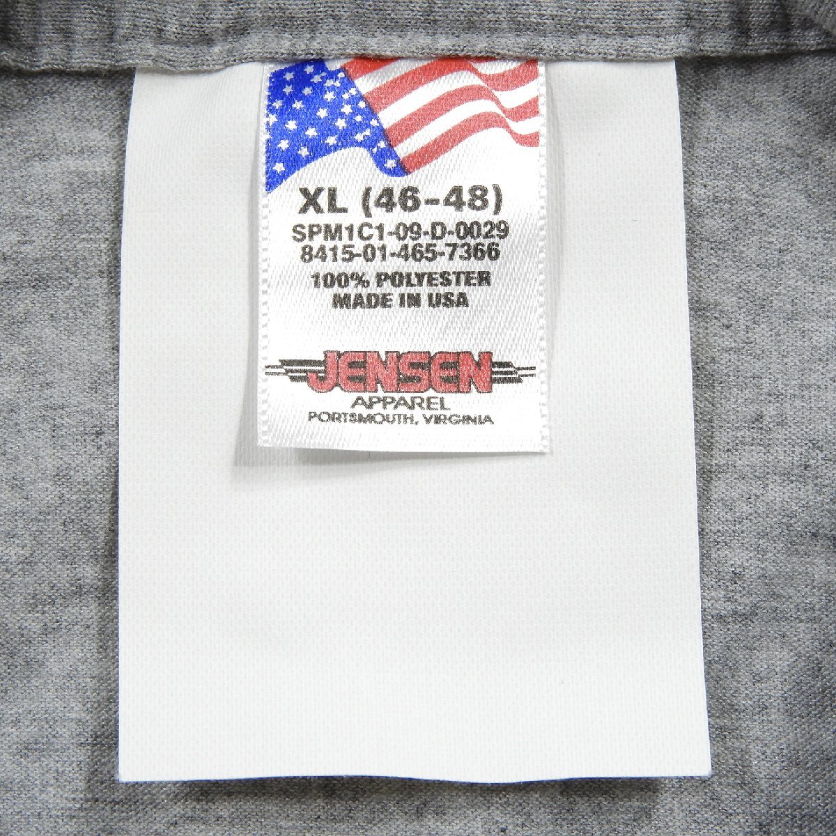 09年製 未使用 米軍 ARMY トレーニング モックネック 長袖Tシャツ グレー size XL #17903 ミリタリー アメリカ軍 ロンT ハイネック 実物_画像3