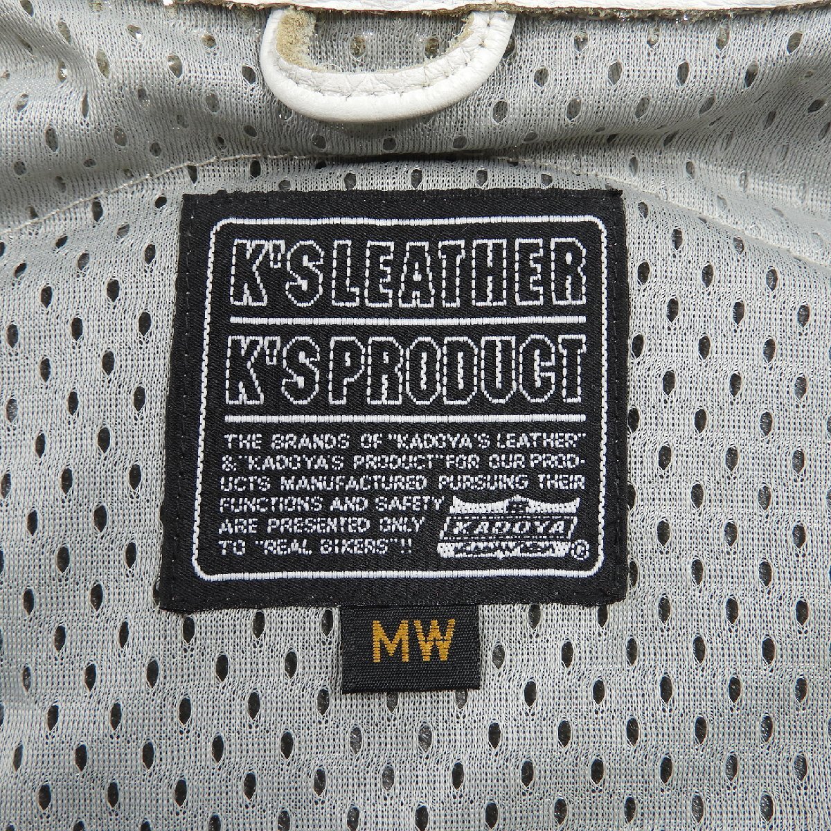 KADOYA Kadoya перфорированная кожа байкерская куртка Size M #17963 American Casual Biker touring натуральная кожа внешний 