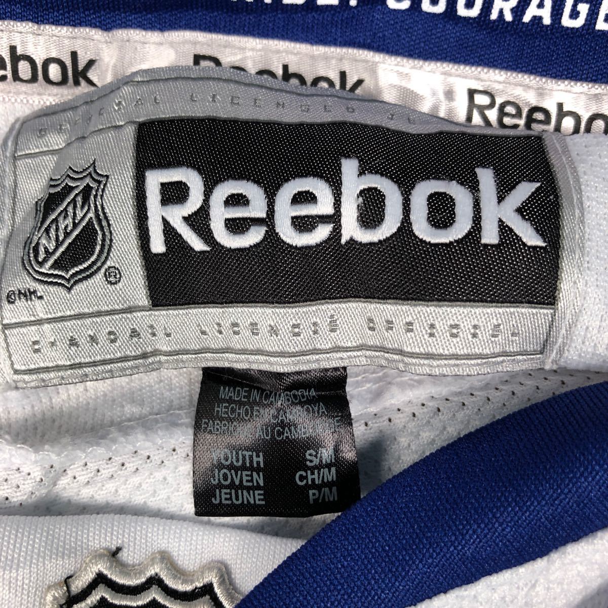 中古 古着 Reebok NHL ゲームシャツ ユース Sサイズ リーボック トロント ホワイト×ブルー 古着卸 アメリカ仕入 a603-5090の画像9