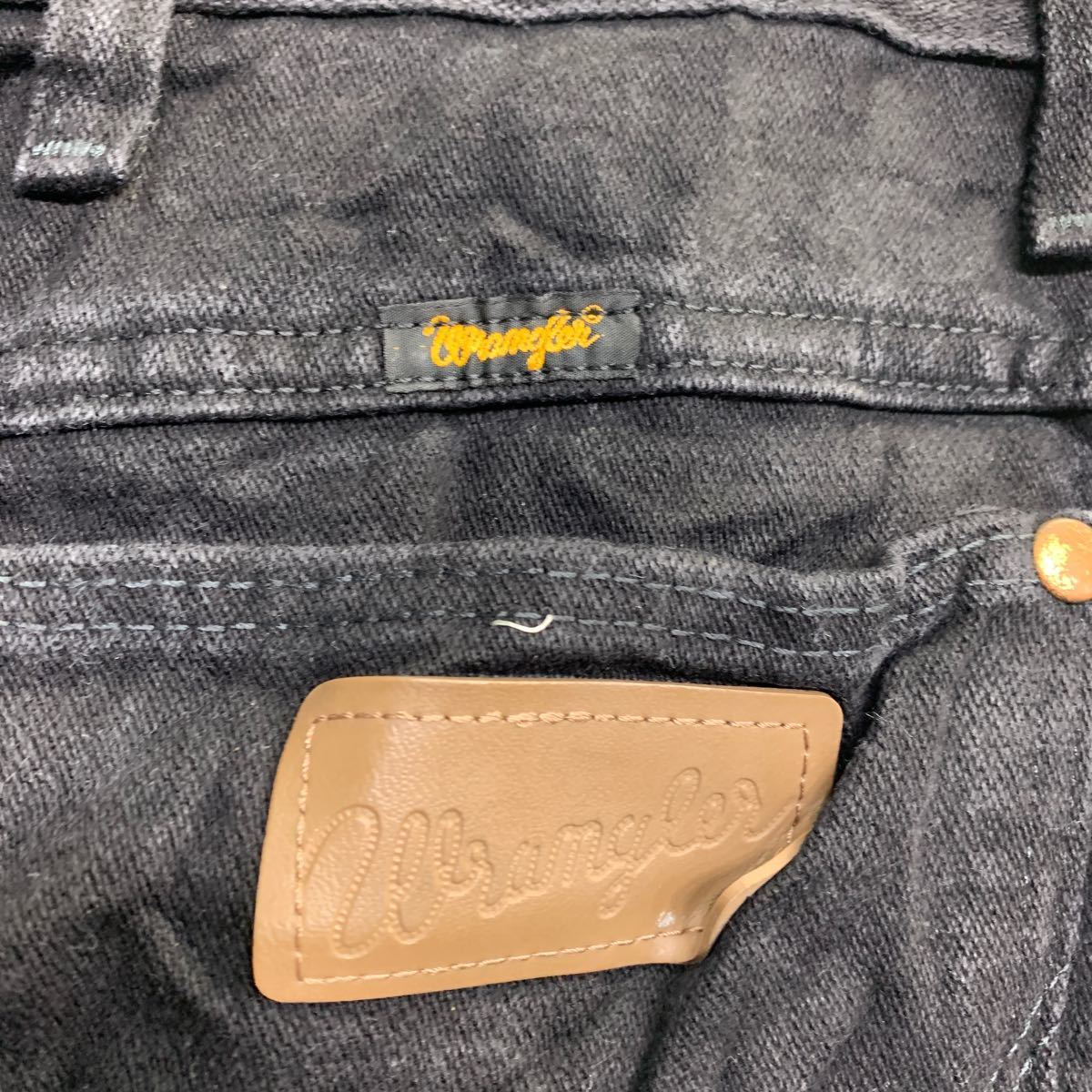 中古 古着 Wrangler カウボーイ ロングパンツ W36 ラングラー ビッグサイズ ブラック コットン メキシコ製 古着卸 アメリカ仕入 2403-217_画像7