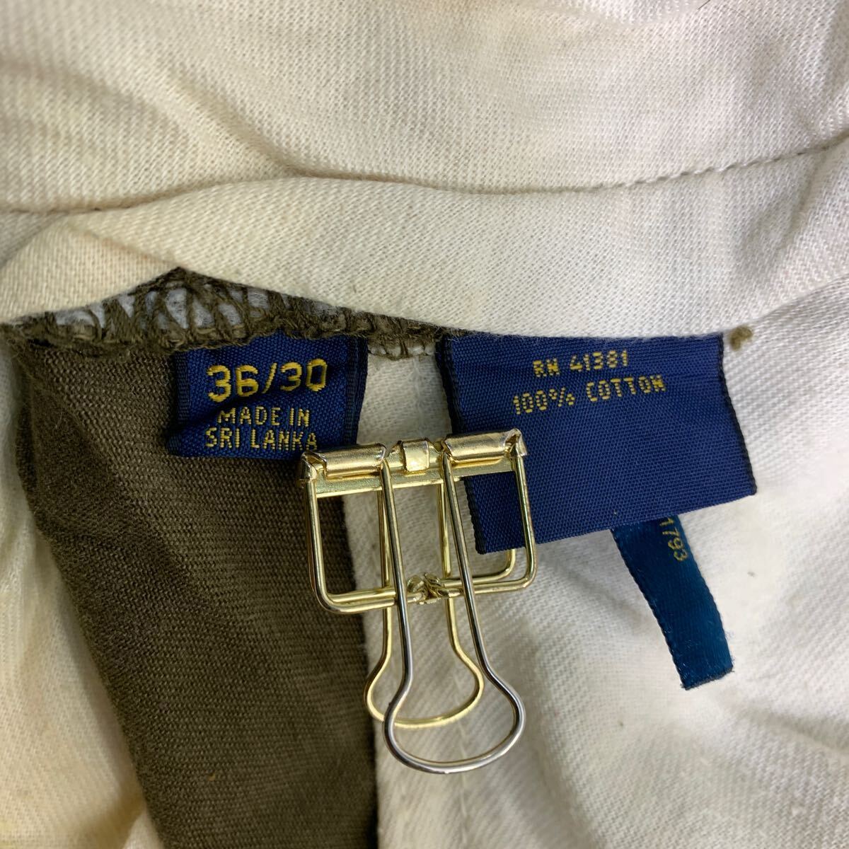 中古 古着 POLO RALPH LAUREN チノパン W36 ポロラルフローレン ビッグサイズ ブラウン系 コットン 古着卸 アメリカ仕入 2403-704_画像9