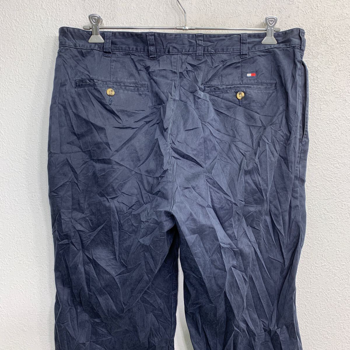 中古 古着 TOMMY HILFIGER チノパン W38 トミーヒルフィガー ビッグサイズ ネイビー 古着卸 アメリカ仕入 2403-673_画像5