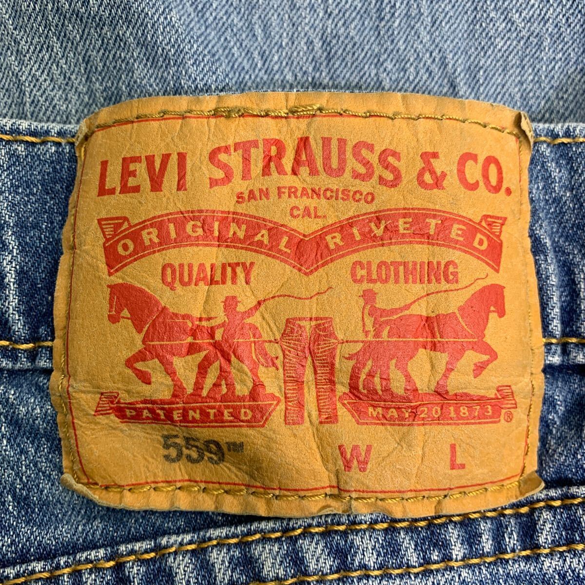 中古 古着 Levi's 559 デニムパンツ W44 リーバイス リラックスストレート ビッグサイズ ブルー 古着卸 アメリカ仕入 2403-1000_画像9