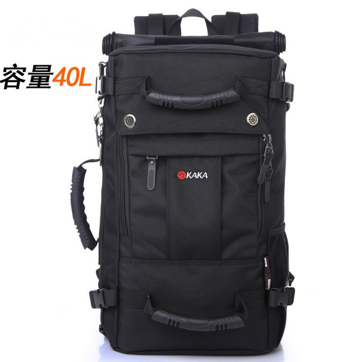 大人気 40L バックパック ブラック 大容量 多機能 防水 デイバッグ リュックサック 登山 アウトドア 旅行 釣り バス ルアー 格安_画像2