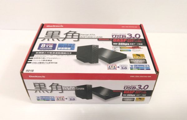 USB3.1 Gen1 Type-A接続 3.5インチHDD対応 外付けケース 黒角 OWL-ESL35U3S2シリーズ ハードディスクケース 中古 美品 初期不良対応_実物箱あり