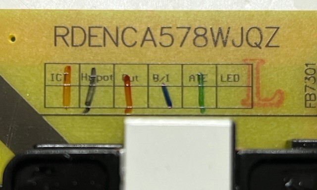 シャープ　42V型液晶TV　4T-C42DJ1 / ４T-C42DH1用電源基板　未使用の動作品_画像2