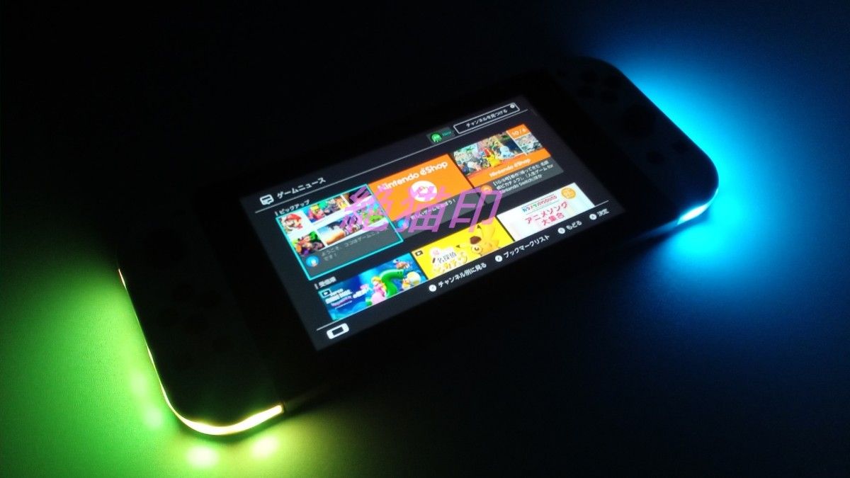 【新品】ストラップ付 Joy-Con 連射 Gaming LED ジョイコン スノー ホワイト