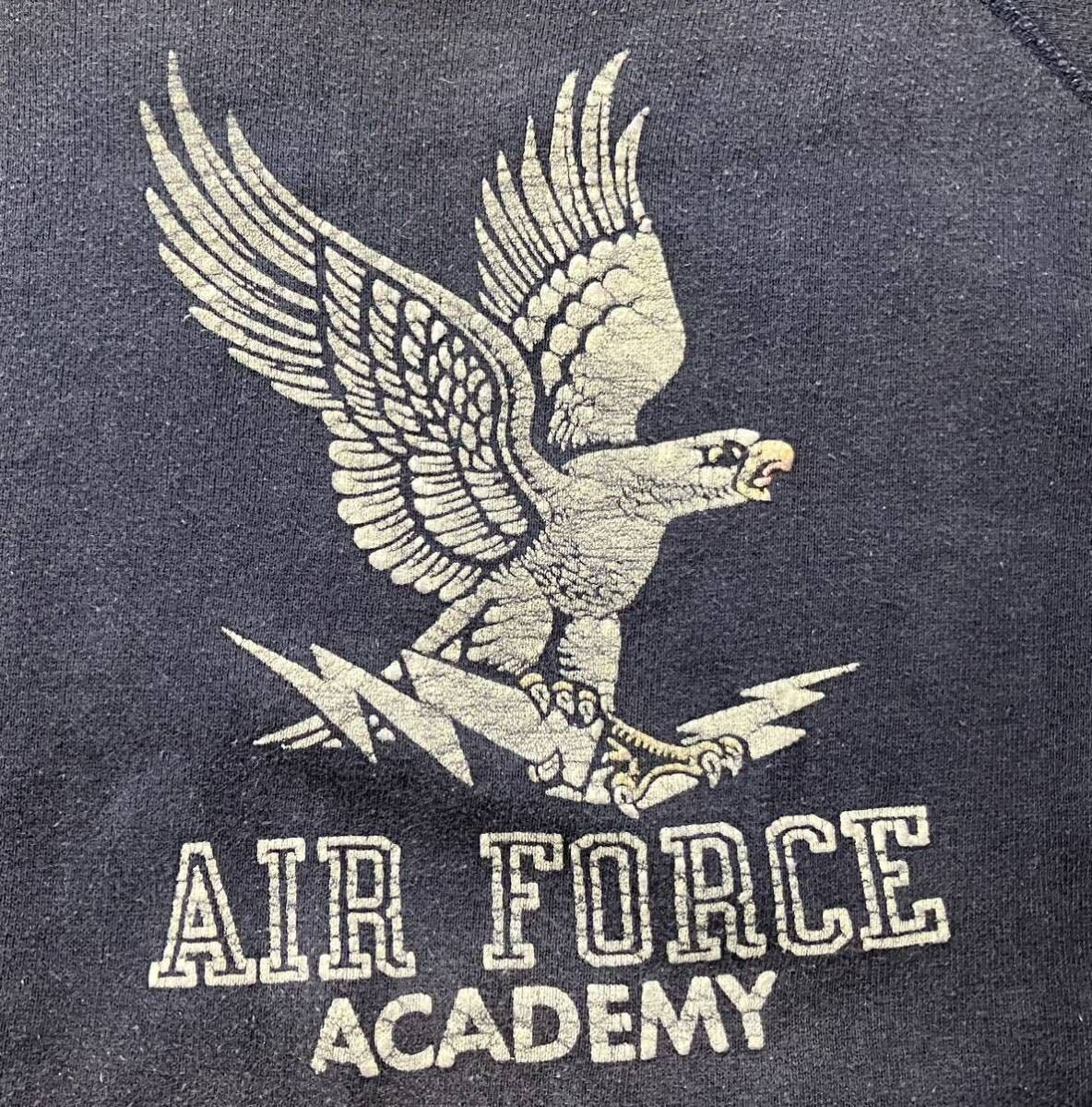 オリジナルヴィンテージカラーフロッキープリントスウェットSportwear AIRFORCEACADEMY USAFA ARMYアーミービンテージ古着チャンピオンUSMC_画像1