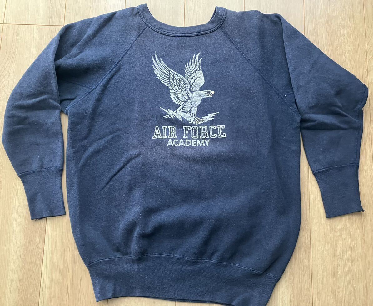 オリジナルヴィンテージカラーフロッキープリントスウェットSportwear AIRFORCEACADEMY USAFA ARMYアーミービンテージ古着チャンピオンUSMC_画像3