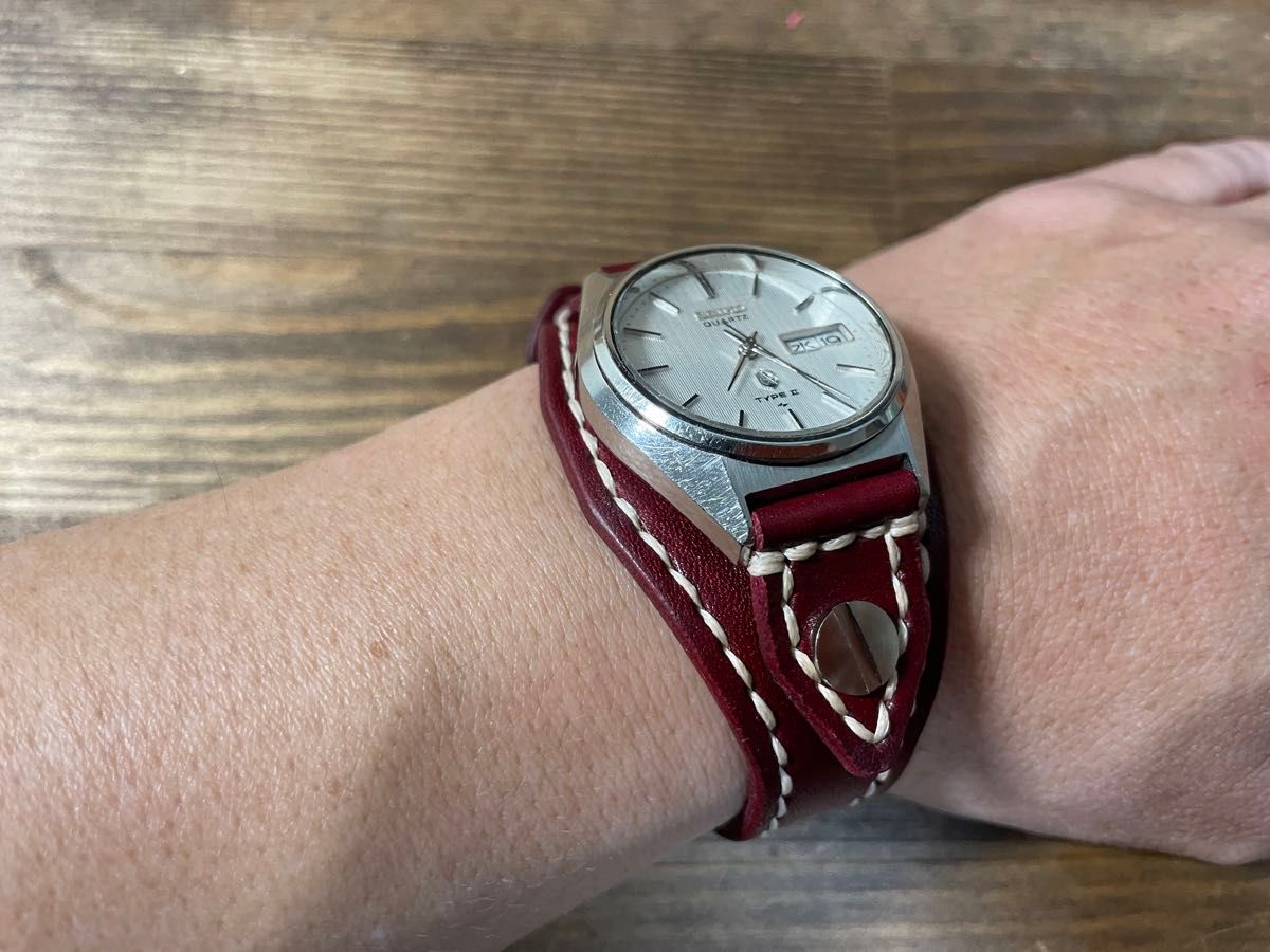 レザークラフト ハンドメイド セイコー アンティーク 腕時計 レザークラフト ハンドメイド セイコー アンティーク 腕時計