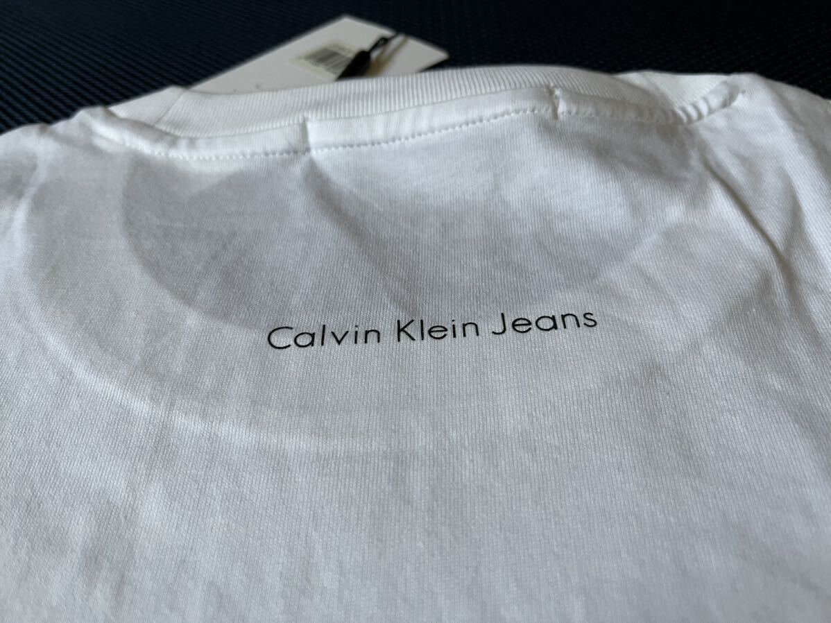 【送料無料】新品■Calvin Klein Jeans カルバンクライン メンズ Tシャツ 白 XL【日本サイズLL～3位】 正規品 クールネック W4_画像3