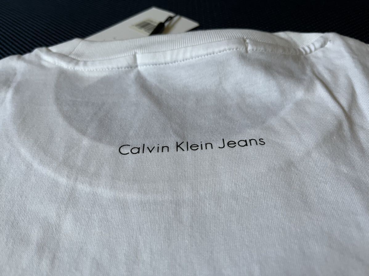 【送料無料】新品■Calvin Klein Jeans カルバンクライン メンズ Tシャツ 白 XL【日本サイズLL～3位】 正規品 クールネック W3_画像3