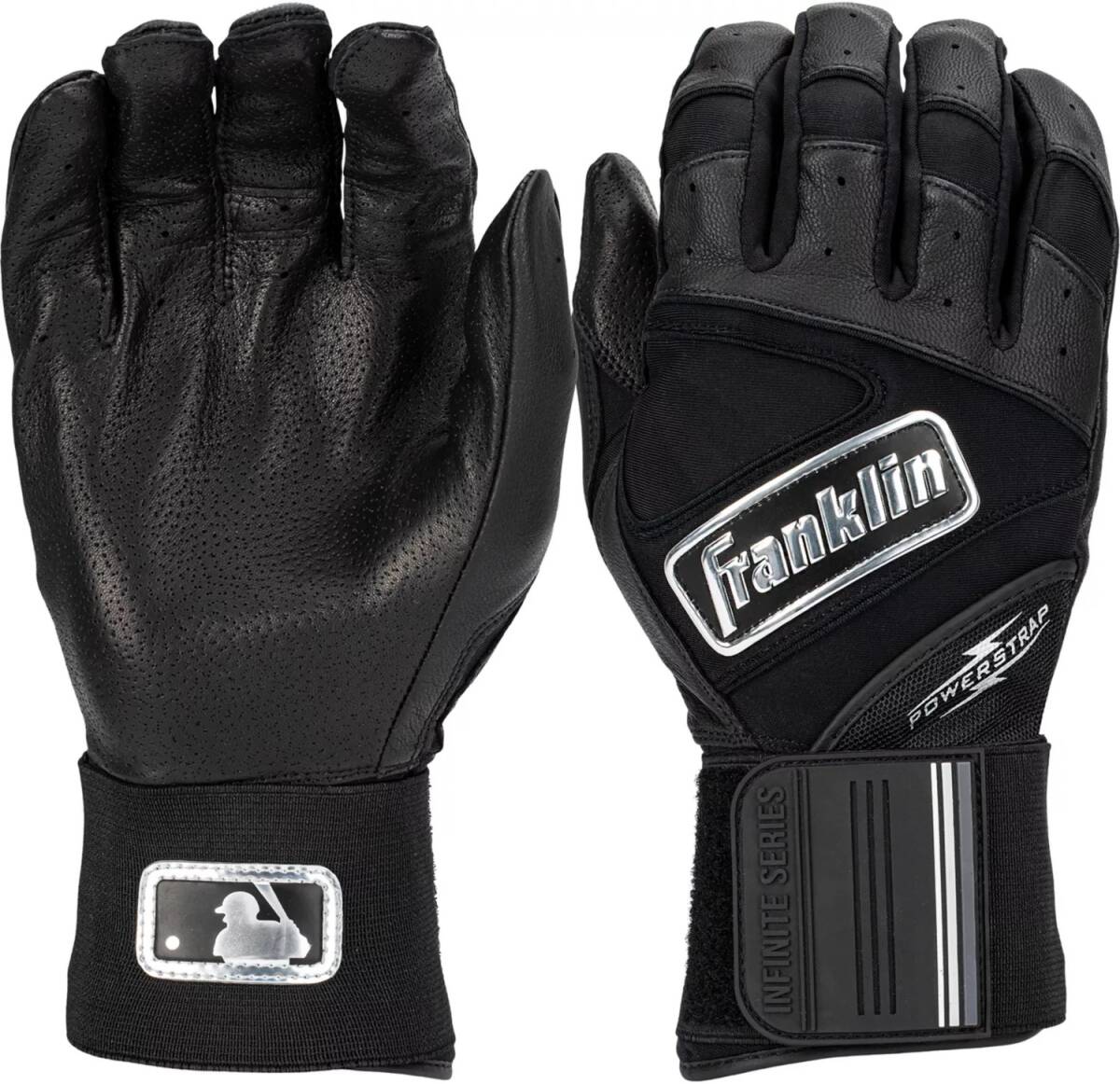 ★USサイズ M（日本Lサイズ）★ フランクリン 野球 オーダー バッティング 手袋 Franklin Adult Infinite Batting Gloves ブラック_画像1