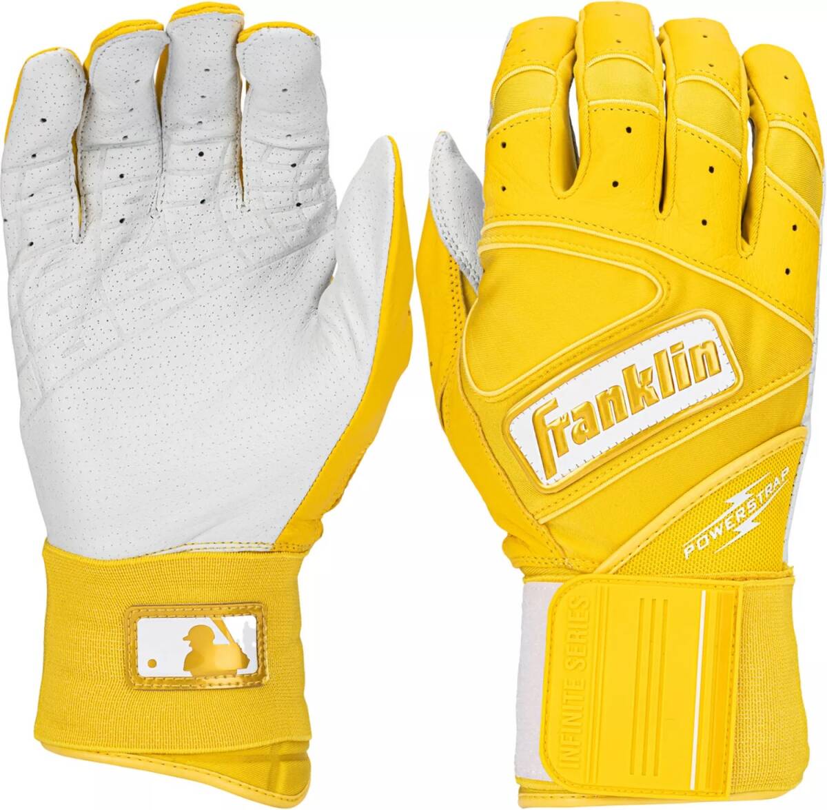 ★USサイズ XL（日本2XLサイズ）★ フランクリン 野球 オーダー バッティング 手袋 Franklin Adult Infinite Batting Gloves イエロー_画像1