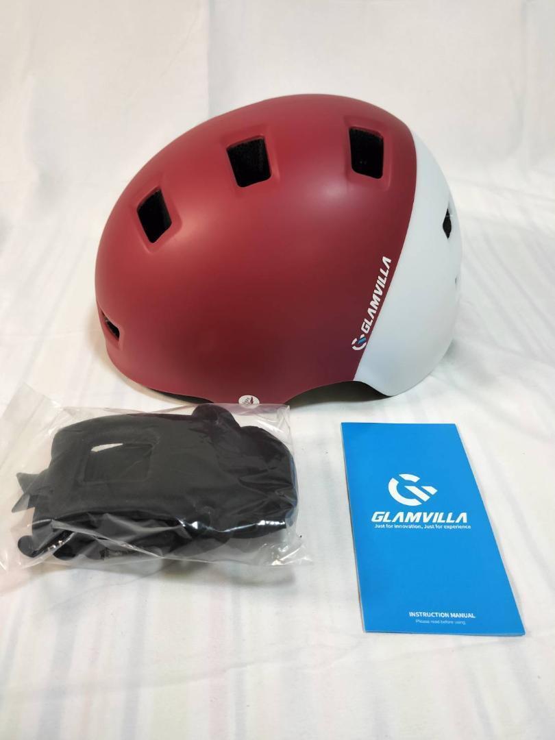 自転車ヘルメット 軽量スケートボードヘルメット 調整可能なスケートヘルメット 子供大人兼用 CPSC安全規格 ASTM安全規格 19-38の画像1