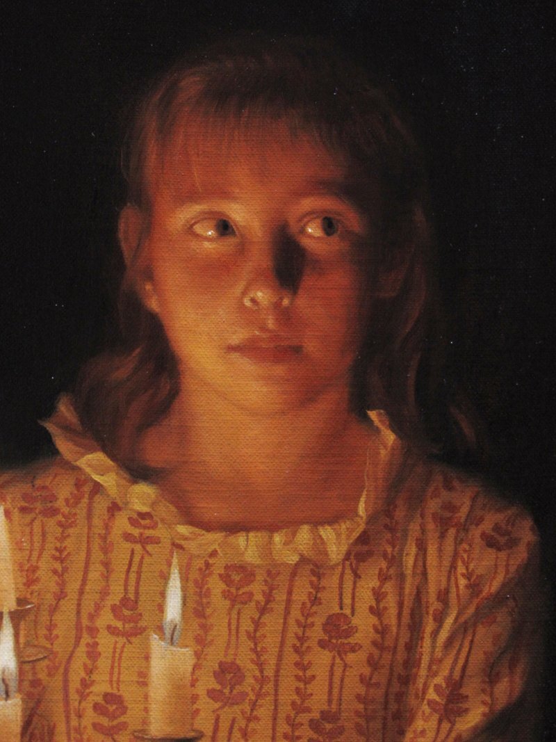 【GINZA絵画館】古吉　弘　油絵４号「燭台を持つ少女」１９９６年作・リアリズム超人気作家・傑作！　Y81H6G5E0W7S2X_画像9